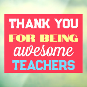 Thank You Teachers Colourful Fun School Win