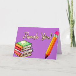 Thank you teachers custom greeting card school