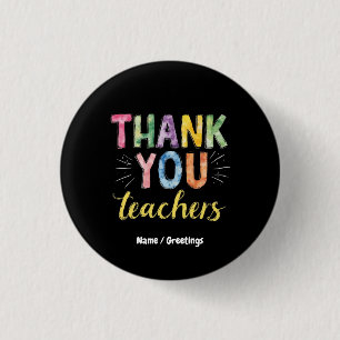 Thank You Teachers & Students Graduation Gift 3 Cm Round Badge