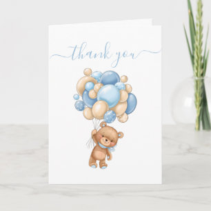 Thank you Teddy Wonderful Balloons Card