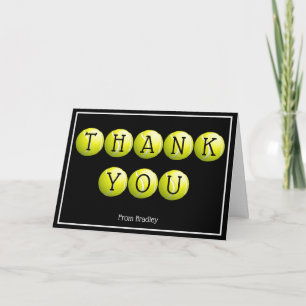 Thank You Tennis Custom Personalised Card