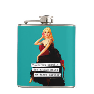 Thank You Tequila Being My Dance Partner Hip Flask
