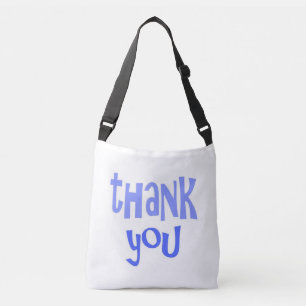 thank you text art crossbody bag