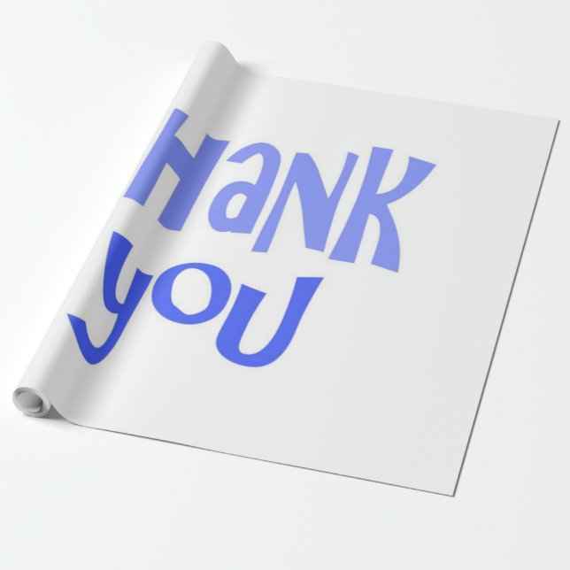 thank you text art wrapping paper (Unrolled)