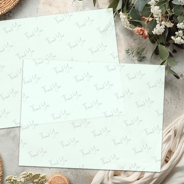 Thank You Text Business Tissue Paper Mint (Creator Uploaded)