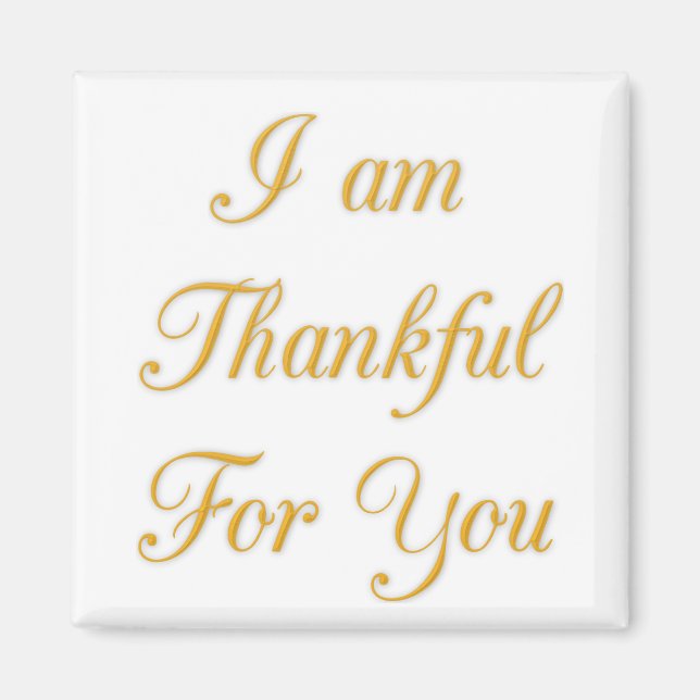 Thank You Text Quote Art Print Design Magnet (Front)
