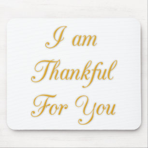 Thank You Text Quote Art Print Design Mouse Pad