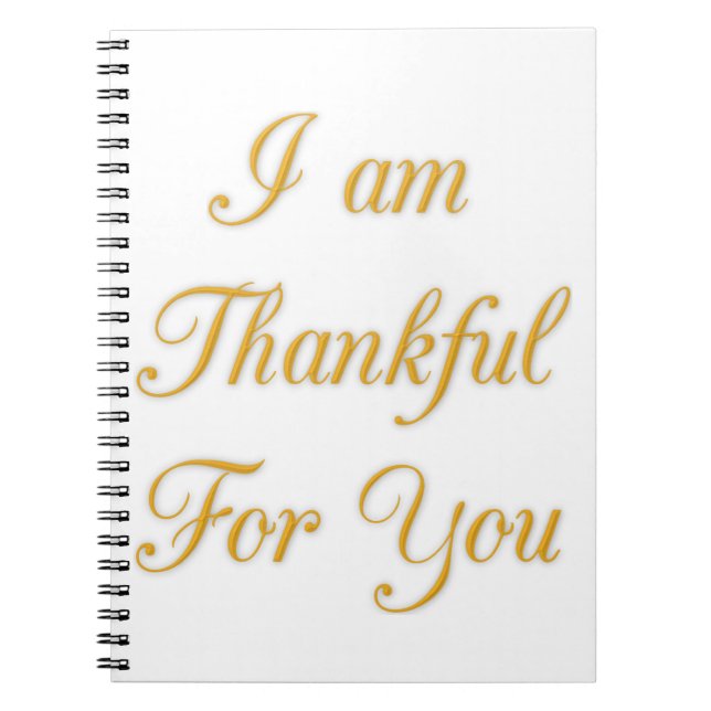 Thank You Text Quote Art Print Design Notebook (Front)