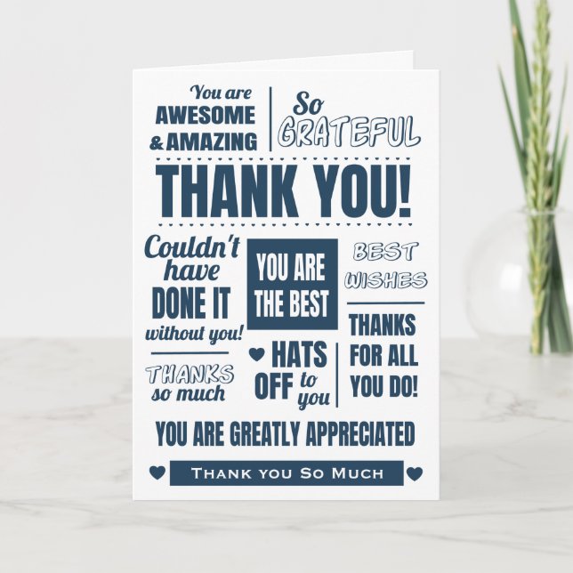 Thank You - Thanks and Appreciation Card (Front)