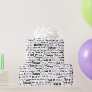 Thank you the greatest word black and white_small wrapping paper