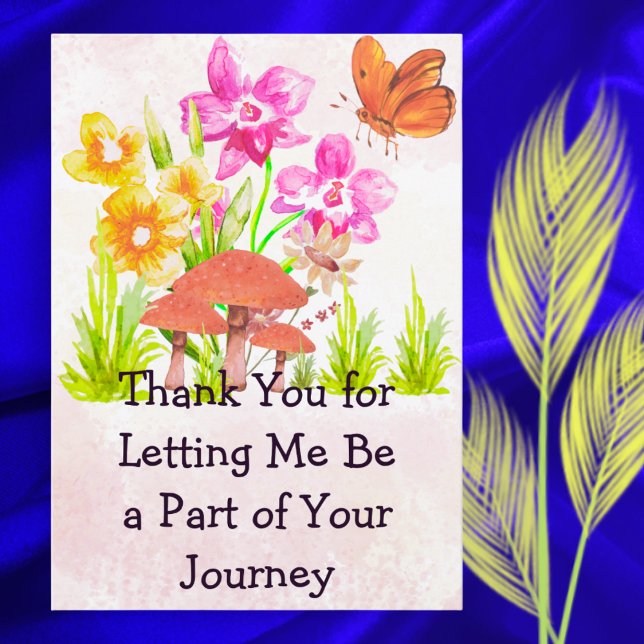 Thank You Therapist Card–Watercolor Pastel Floral Card (Creator Uploaded)