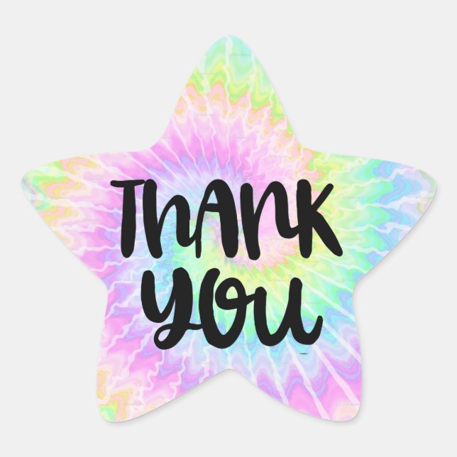 Thank you tie dye stickers (Front)