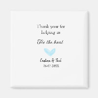 thank you tie the knot blue heart wedding rustic