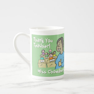 Thank You to a Female Teacher Bone China Mug
