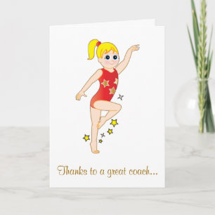 Thank-You to a Gymnastics Coach Thank You Card