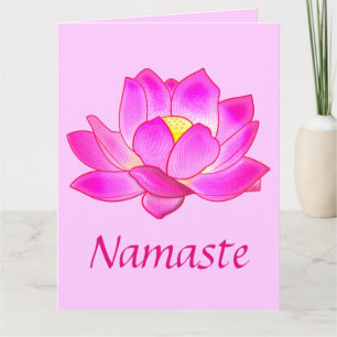 Thank You to a Yoga Teacher Lotus Flower Big Card