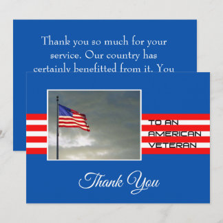Thank You to an American Veteran Card