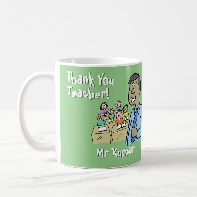 Thank You to an Asian Male Teacher Coffee Mug (Left)
