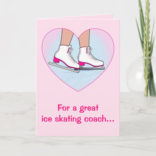 Thank You to an Ice Skating Coach Card (Front)
