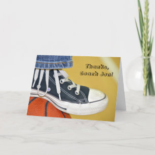 Thank you to basketball coach card