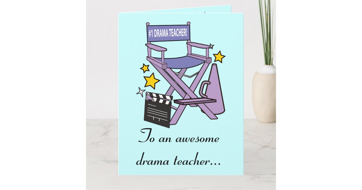Thank You To Drama Teacher from Cast and Crew Zazzle