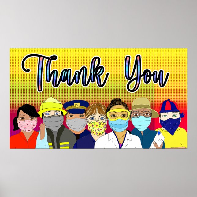 Thank You to Essential Workers  Poster (Front)