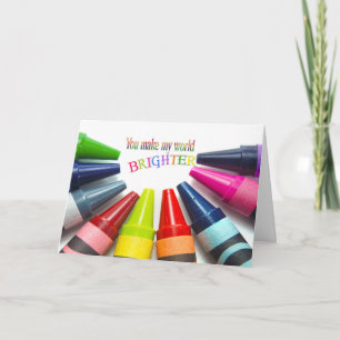 Thank You to friend-crayons on white