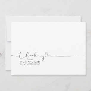 Thank You to Mum and Dad Wedding Day Message