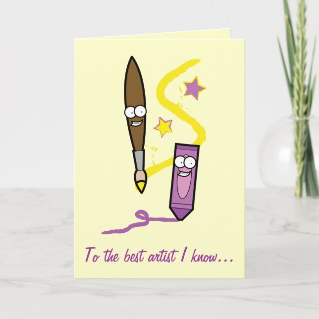 Thank You to My Art Teacher Card (Front)