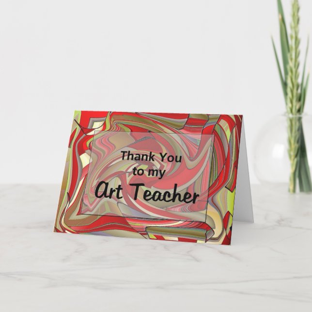 Thank You To My Art Teacher Card (Front)