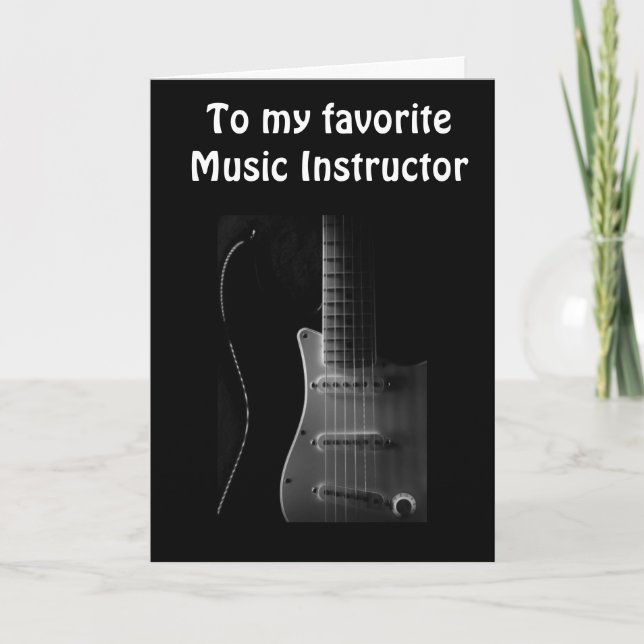 THANK YOU TO "MY FAVORITE MUSIC INSTRUCTOR" CARD (Front)