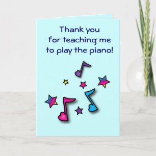 Thank you to My Piano Teacher Card
