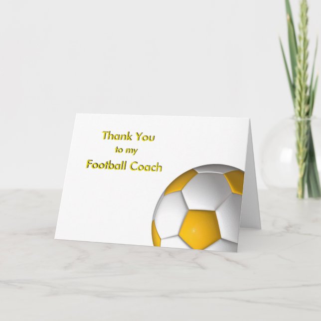 Thank You to my Soccer & Football Coach (Front)