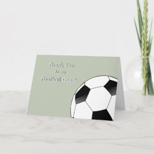 Thank You to my Soccer & Football Coach Card