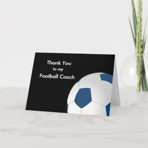 Thank You to my Soccer & Football Coach Card