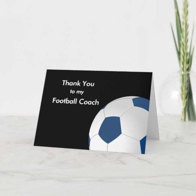 Thank You to my Soccer & Football Coach Card (Front)