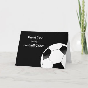 Thank You to my Soccer & Football Coach Card