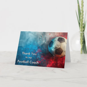 Thank You to my Soccer & Football Coach Card