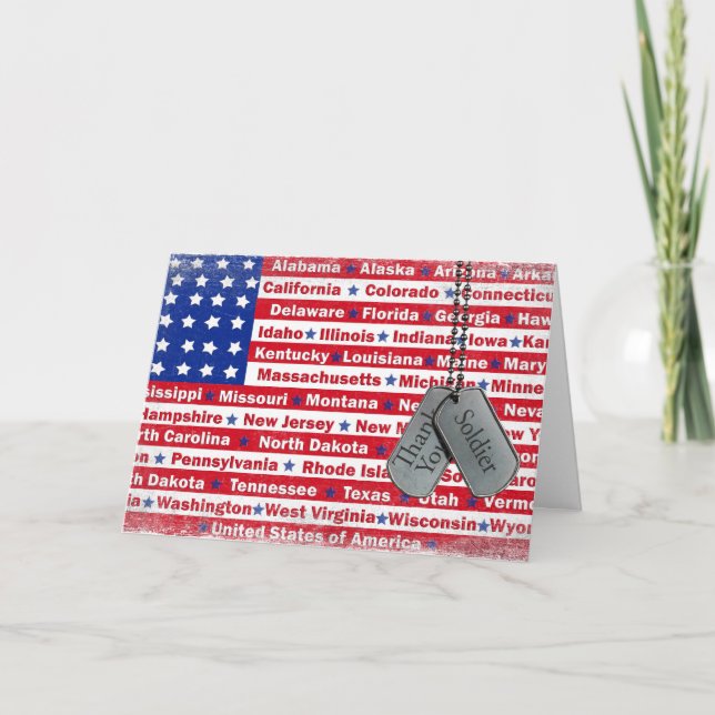 Thank You to Soldier Card (Front)