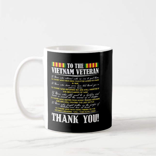 Thank You To The Vietnam Veterans Brave Warriors V Coffee Mug (Left)