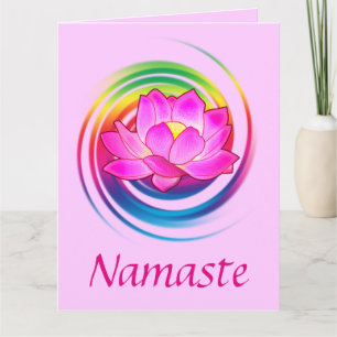 Thank You to Yoga Teacher Lotus Flower Big Card