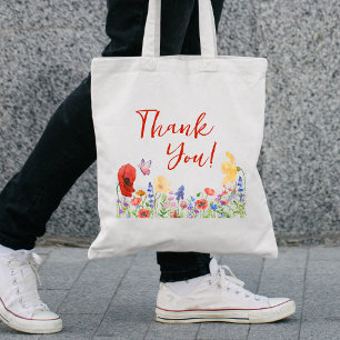 Thank you tote floral appreciation bag teacher