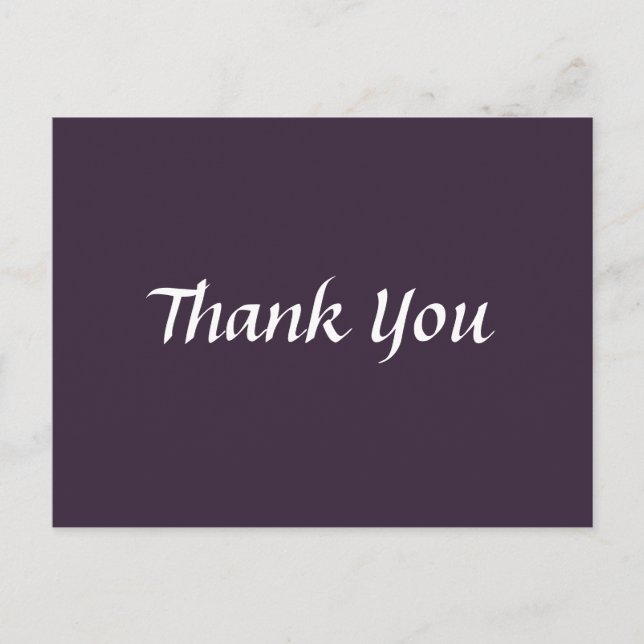 Thank You Trendy Classical Postcard (Front)