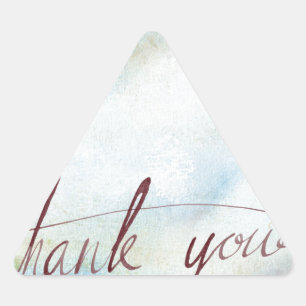 thank you triangle sticker