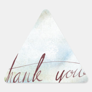 thank you triangle sticker