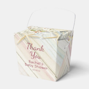 Thank You Tropical Beach Seashell Baby Shower Favour Box
