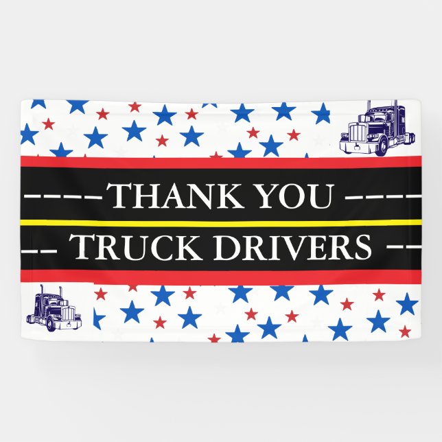 Thank You Truck Drivers | Trucker Appreciation  Banner (Horizontal)