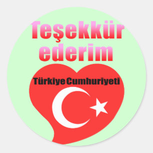 Thank you Turkey Classic Round Sticker