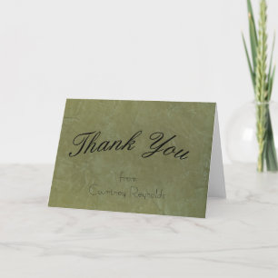 Thank You Tuscan Green Greeting Card 2.0