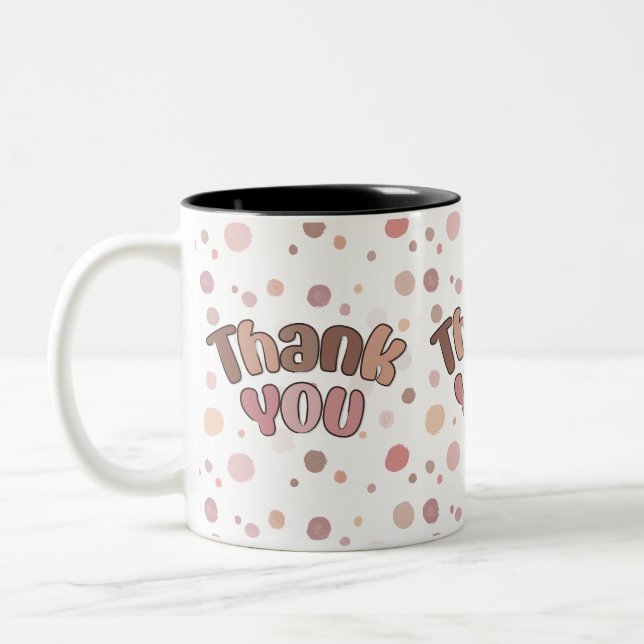 Thank you  Two-Tone coffee mug (Left)